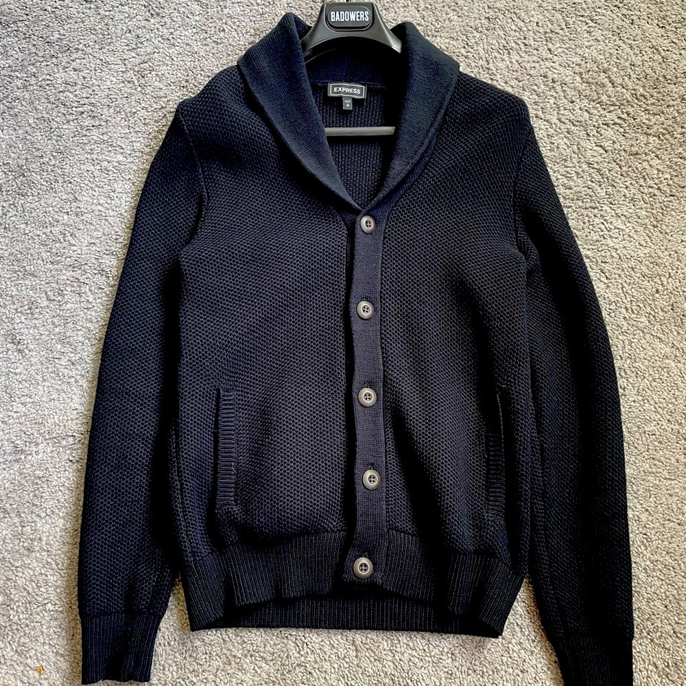 Express Cardigan Mens Black Small